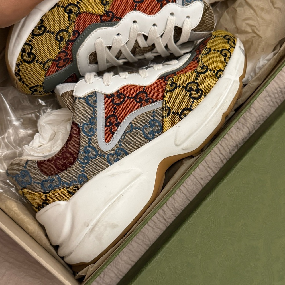 Gucci Monogram Multicolor Rhyton Sneakers